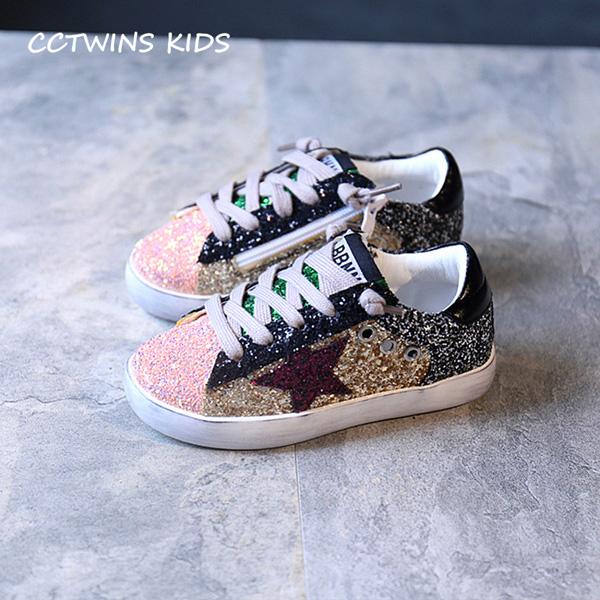 KIDS 2017 Toddler Baby Glittler Shoe Girl Star White Sneaker Boy