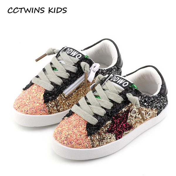 KIDS 2017 Toddler Baby Glittler Shoe Girl Star White Sneaker Boy