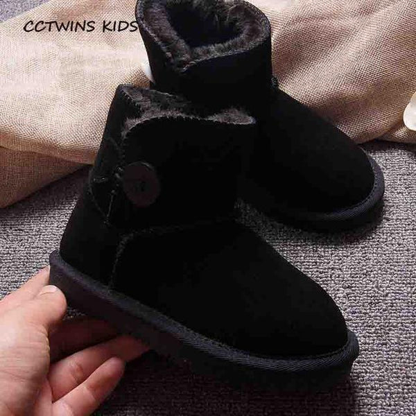 KIDS 2017 Winter Children Green Fur Boot Baby Girl Ankle Snow Boot Boy