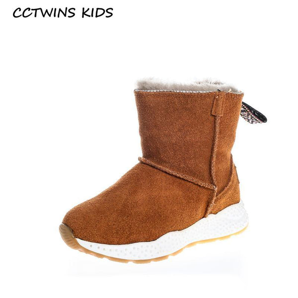 KIDS 2017 Winter Children Brand Genuine Leather Ankle Boot Kid Fashion