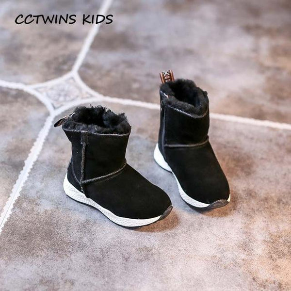 KIDS 2017 Winter Children Brand Genuine Leather Ankle Boot Kid Fashion